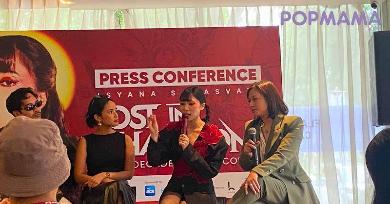 Press Conference Isyana Sarasvati Lost In Harmony : A Decade Concert di Titik Temu Cafe SCBD, Jakarta, Jumat (1/11/24). - Popmama.com/Salsyabila Sukmaningrum